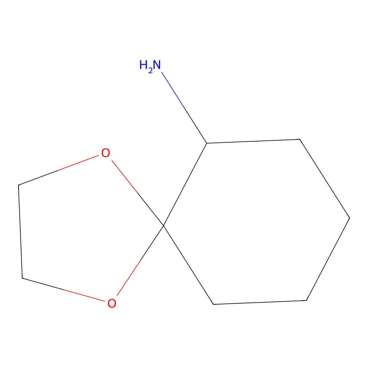 1,4-Dioxaspiro[4.5]decan-6-amine molecular structure, CAS 731858-91-6