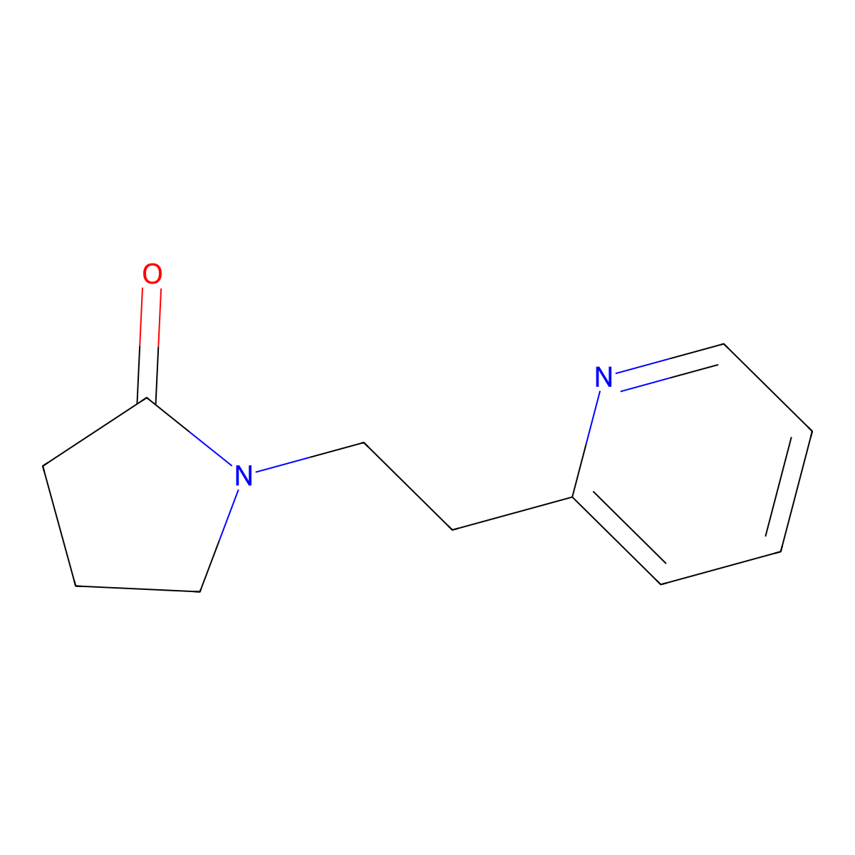 1-[2-(Pyridin-2-yl)ethyl]pyrrolidin-2-one molecular structure, CAS 73186-33-1