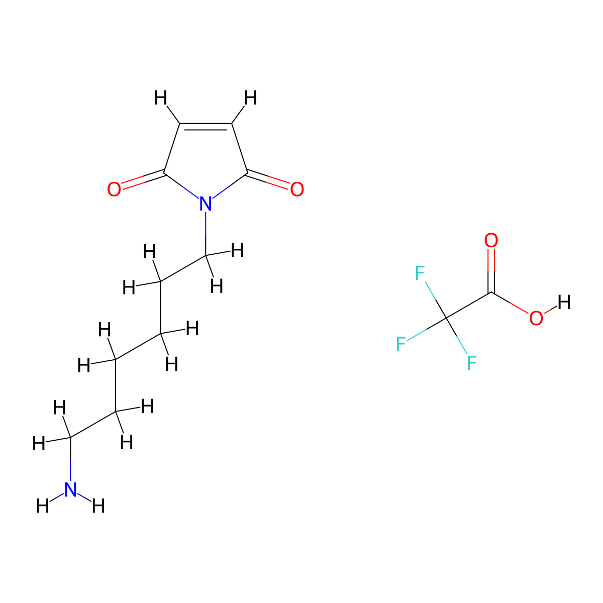 1-(6-aminohexyl)-2,5-dihydro-1H-pyrrole-2,5-dione; trifluoroacetic acid molecular structure, CAS 731862-92-3