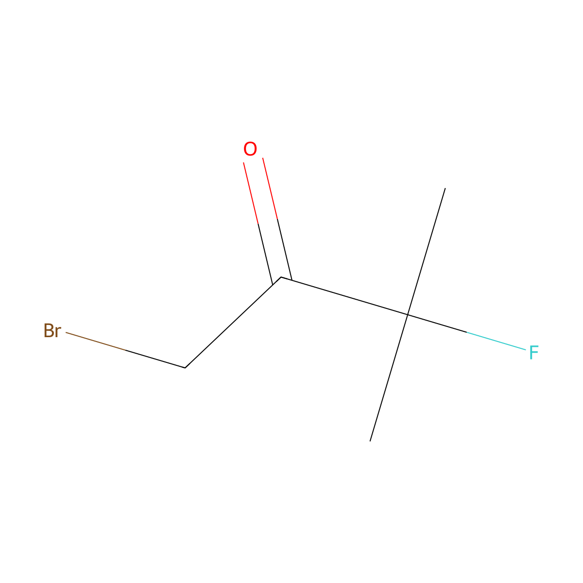 1-Bromo-3-fluoro-3-methylbutan-2-one molecular structure, CAS 73188-28-0