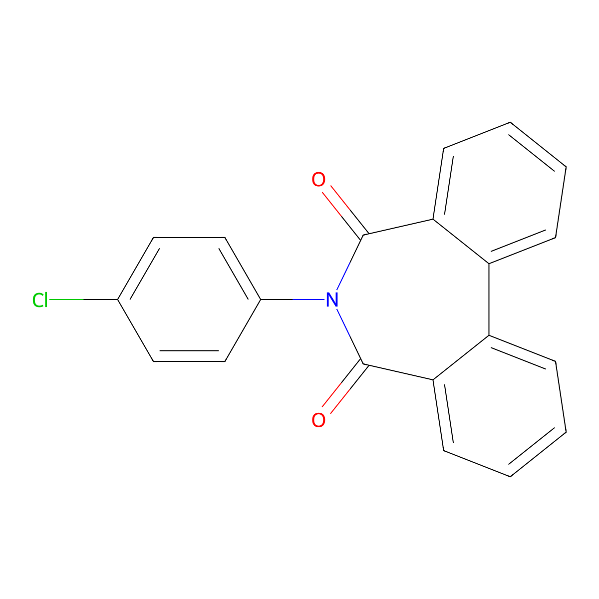 6-(4-Chlorophenyl)benzo[d][2]benzazepine-5,7-dione molecular structure, CAS 73189-66-9