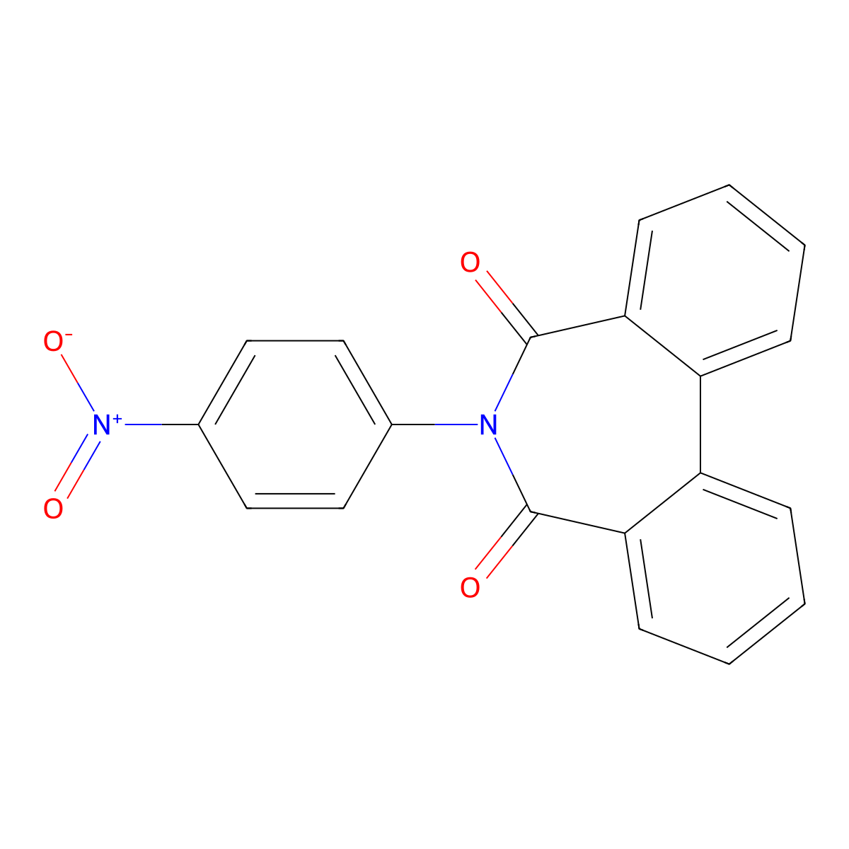 6-(4-Nitrophenyl)benzo[d][2]benzazepine-5,7-dione molecular structure, CAS 73189-71-6