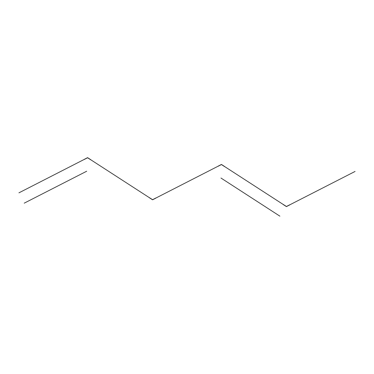 trans-1,4-Hexadiene molecular structure, CAS 7319-00-8