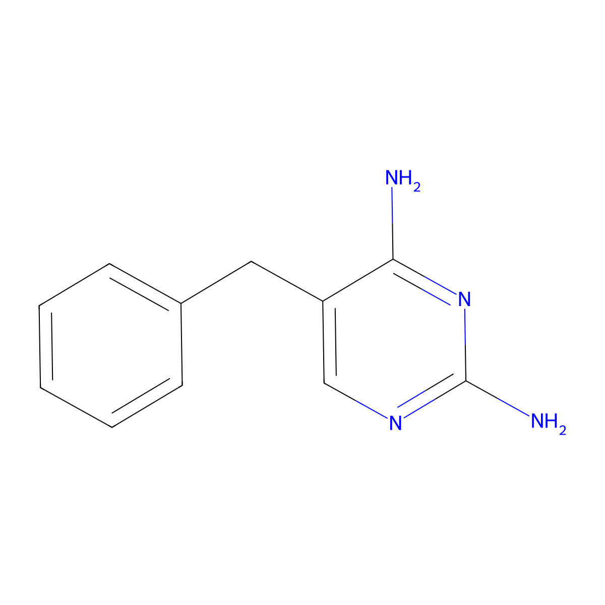 2,4-Diamino-5-benzylpyrimidine molecular structure, CAS 7319-45-1