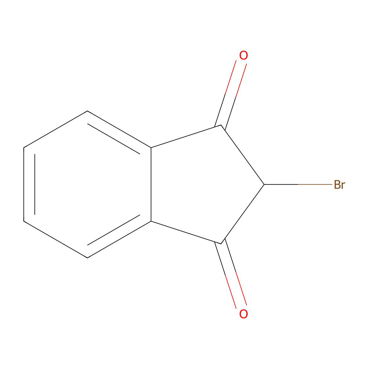 2-Bromo-1,3-indandione molecular structure, CAS 7319-63-3