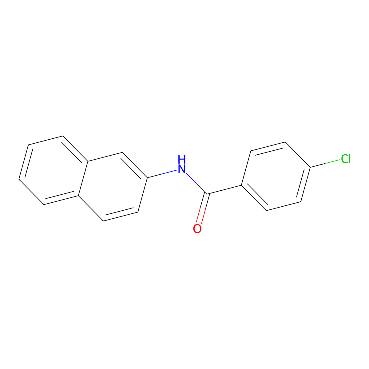 4-Chloro-N-(2-naphthyl)-benzamide molecular structure, CAS 73190-69-9