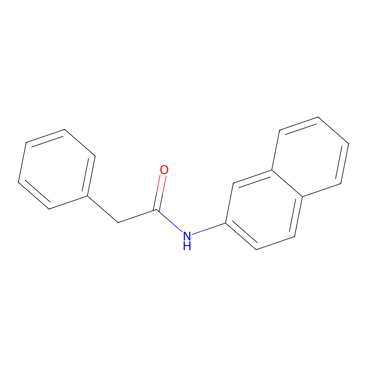 N-(2-Naphthyl)-2-phenylacetamide molecular structure, CAS 73190-70-2
