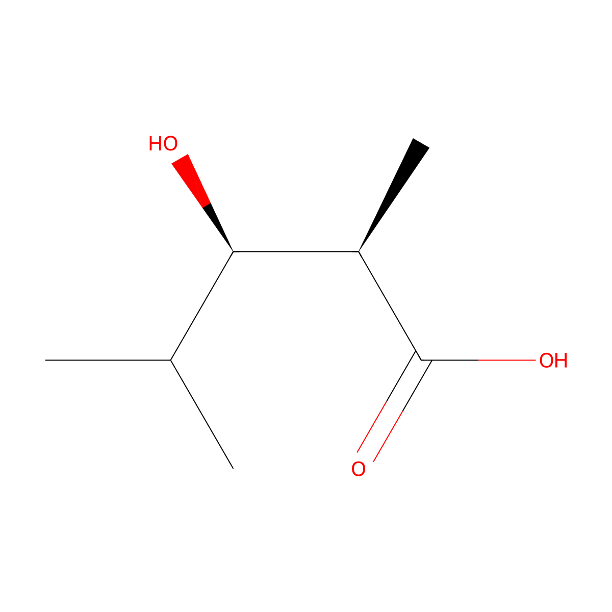 (2R,3R)-3-hydroxy-2,4-dimethylpentanoic acid molecular structure, CAS 73198-99-9