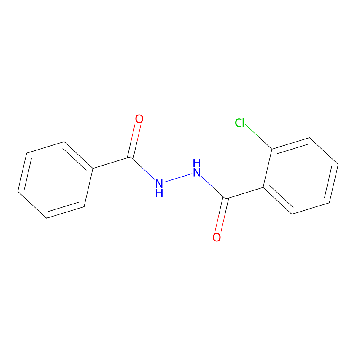 1-Benzoyl-2-(2-chlorobenzoyl)hydrazine molecular structure, CAS 732-21-8