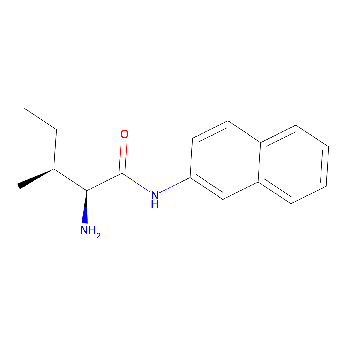 L-Isoleucine beta-naphthylamide molecular structure, CAS 732-84-3
