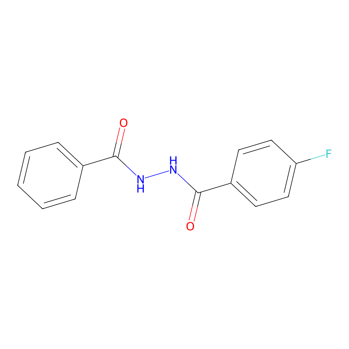 Benzoic acid, p-fluoro-, benzoylhydrazide molecular structure, CAS 732-95-6