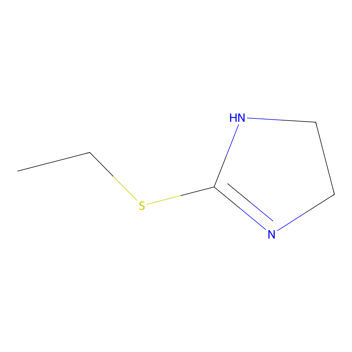 2-(Ethylthio)-4,5-dihydro-1H-imidazole molecular structure, CAS 7320-60-7