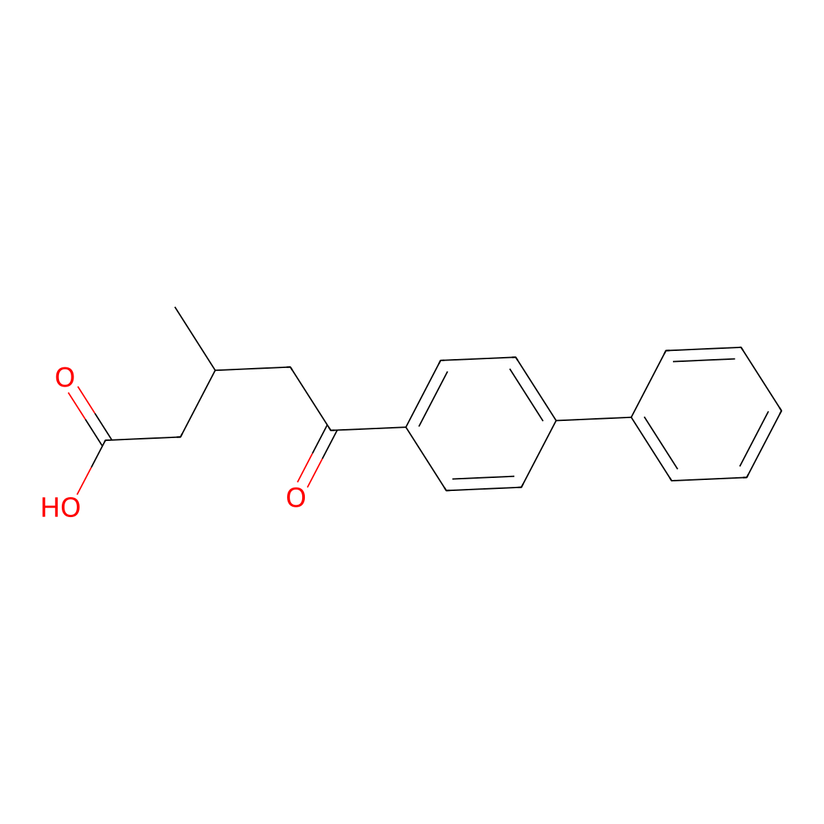 Pentanoic acid, 5-[(1,1'-biphenyl)-4-YL]-3-methy molecular structure, CAS 7320-97-0