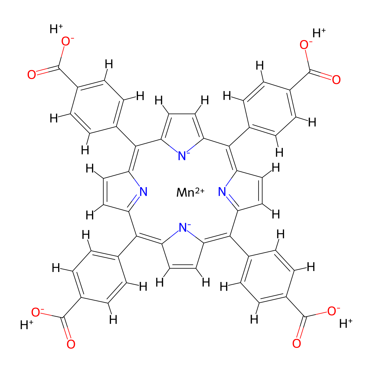 Mn-TCPP molecular structure, CAS 73202-95-6