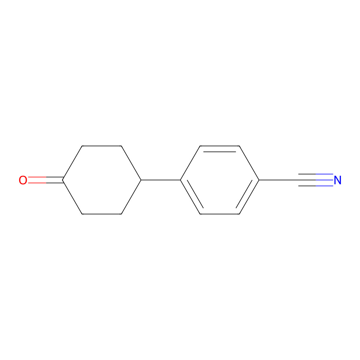 4-(4-Oxocyclohexyl)benzonitrile molecular structure, CAS 73204-07-6