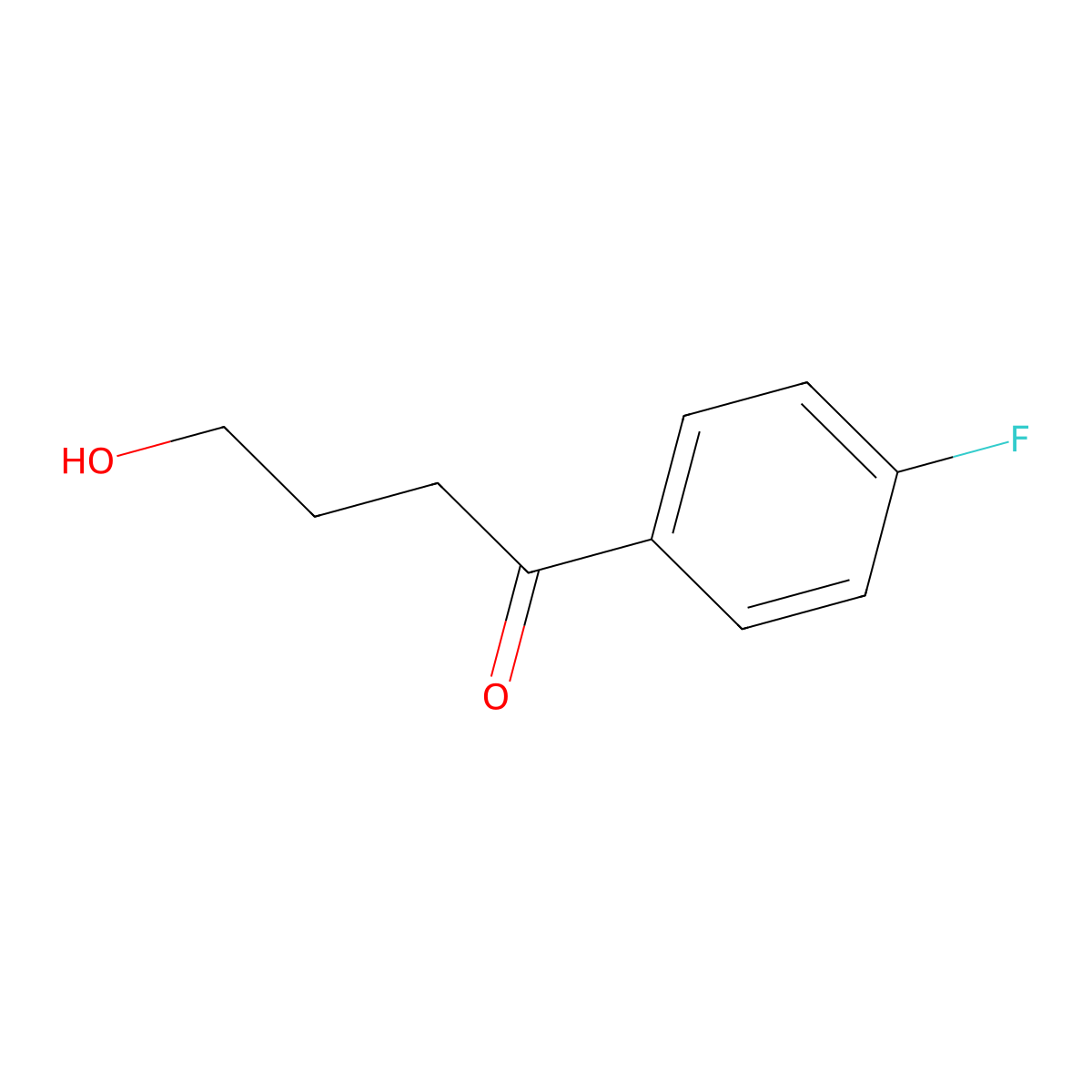 1-(4-Fluorophenyl)-4-hydroxybutan-1-one molecular structure, CAS 73206-04-9