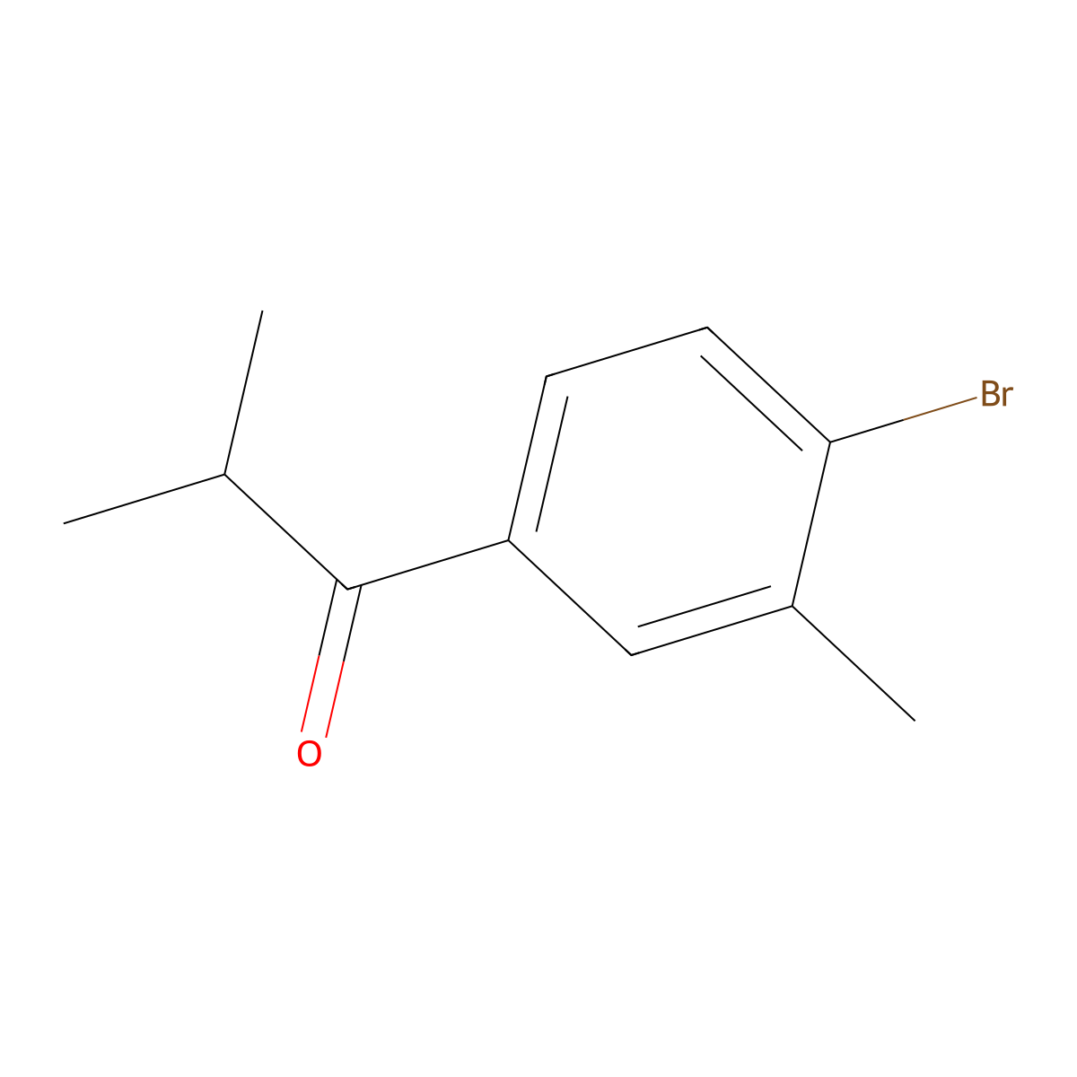 1-(4-Bromo-3-methylphenyl)-2-methylpropan-1-one molecular structure, CAS 73206-55-0