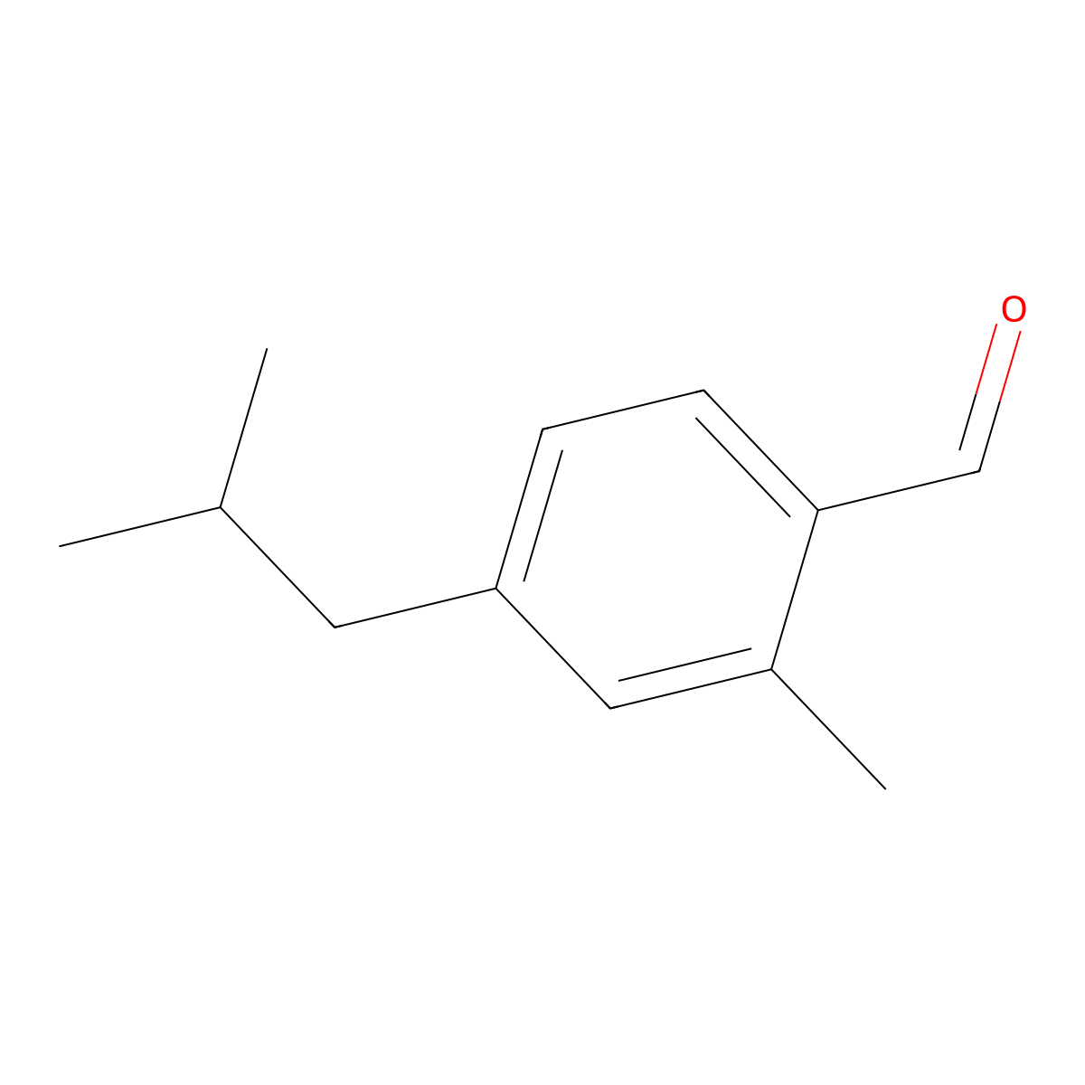 4-Isobutyl-2-methylbenzaldehyde molecular structure, CAS 73206-60-7