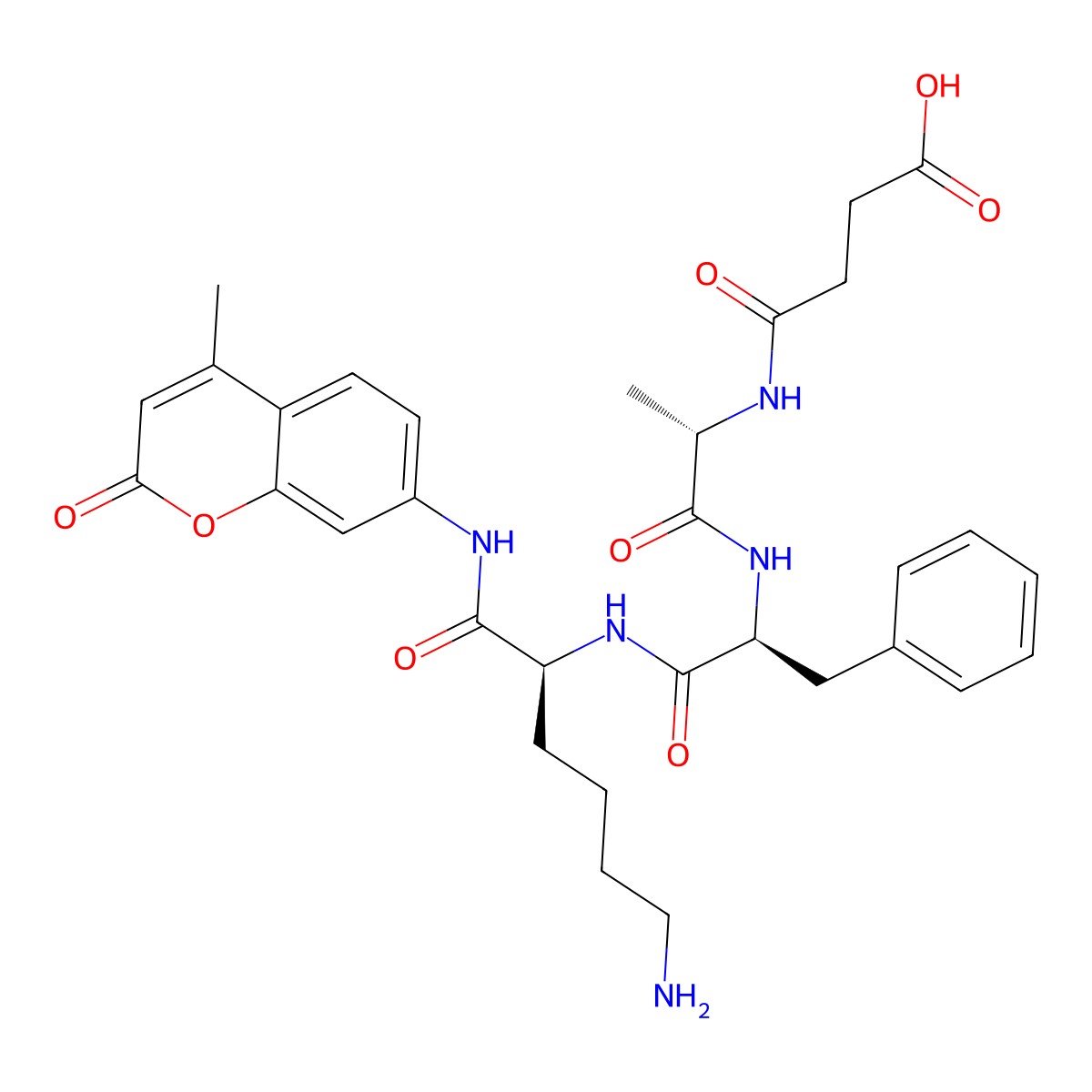 Suc-ala-phe-lys-amc molecular structure, CAS 73207-91-7