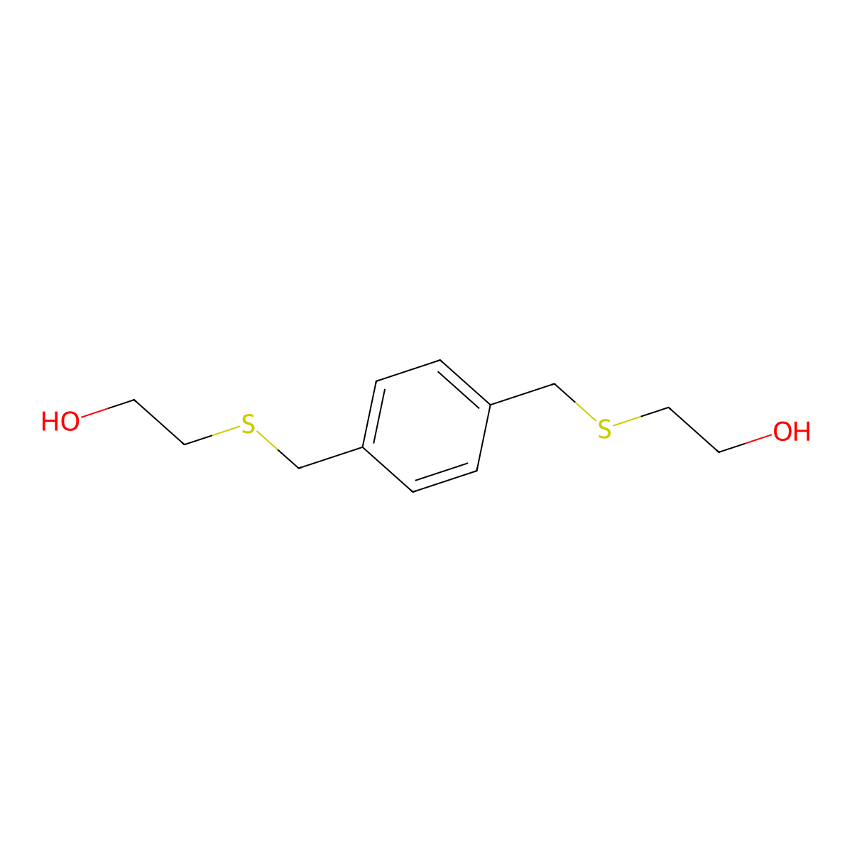 1,4-Bis(hydroxyethylthiomethyl)benzene molecular structure, CAS 7321-13-3