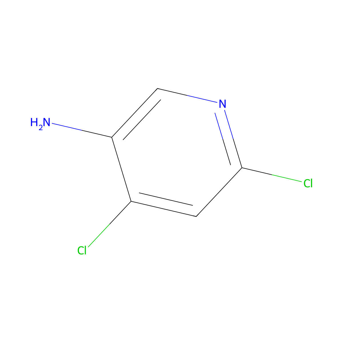 4,6-Dichloropyridin-3-amine molecular structure, CAS 7321-93-9