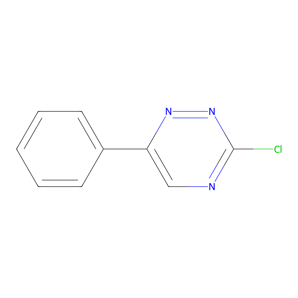 3-Chloro-6-phenyl-1,2,4-triazine molecular structure, CAS 73214-24-1