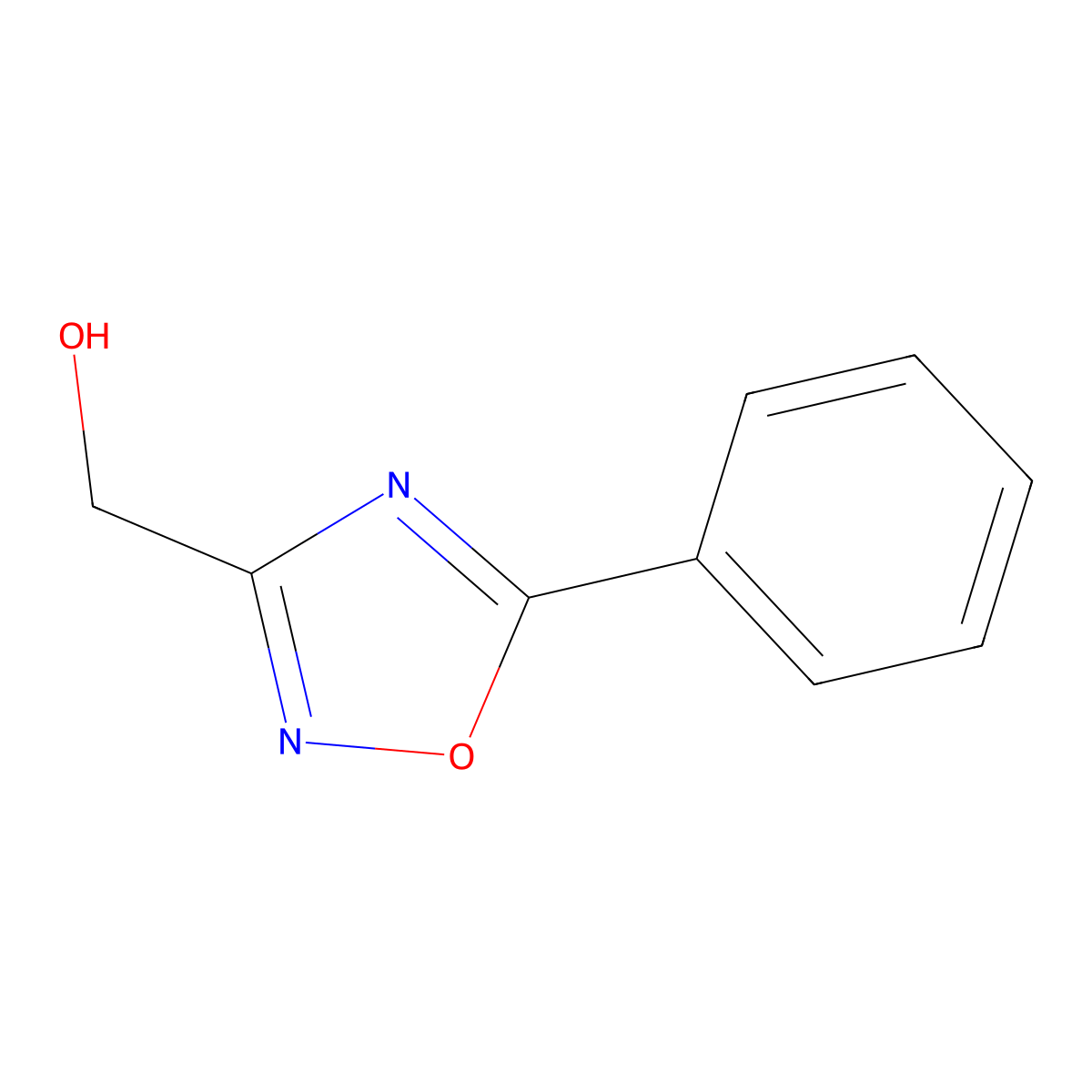 (5-Phenyl-1,2,4-oxadiazol-3-yl)methanol molecular structure, CAS 73217-37-5