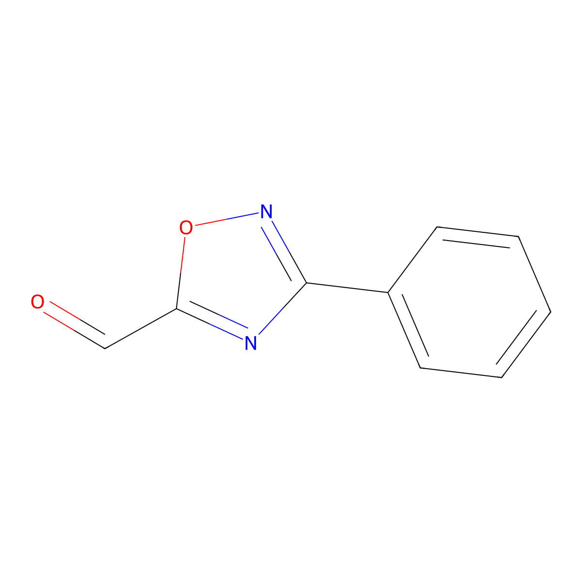 3-Phenyl-1,2,4-oxadiazole-5-carbaldehyde molecular structure, CAS 73217-75-1