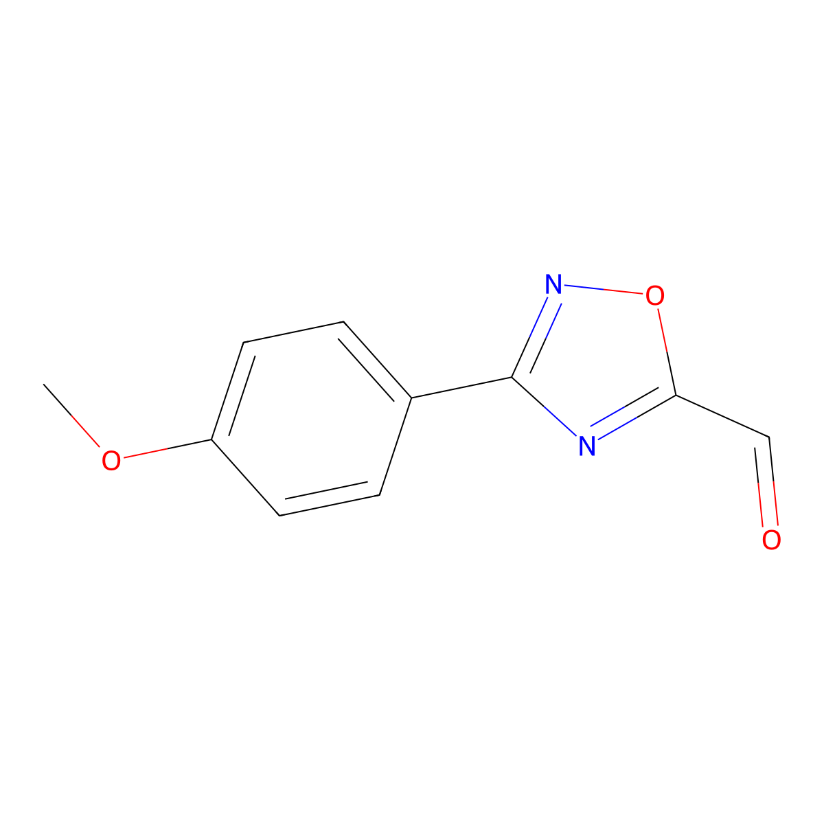 3-(4-Methoxyphenyl)-1,2,4-oxadiazole-5-carbaldehyde molecular structure, CAS 73217-77-3