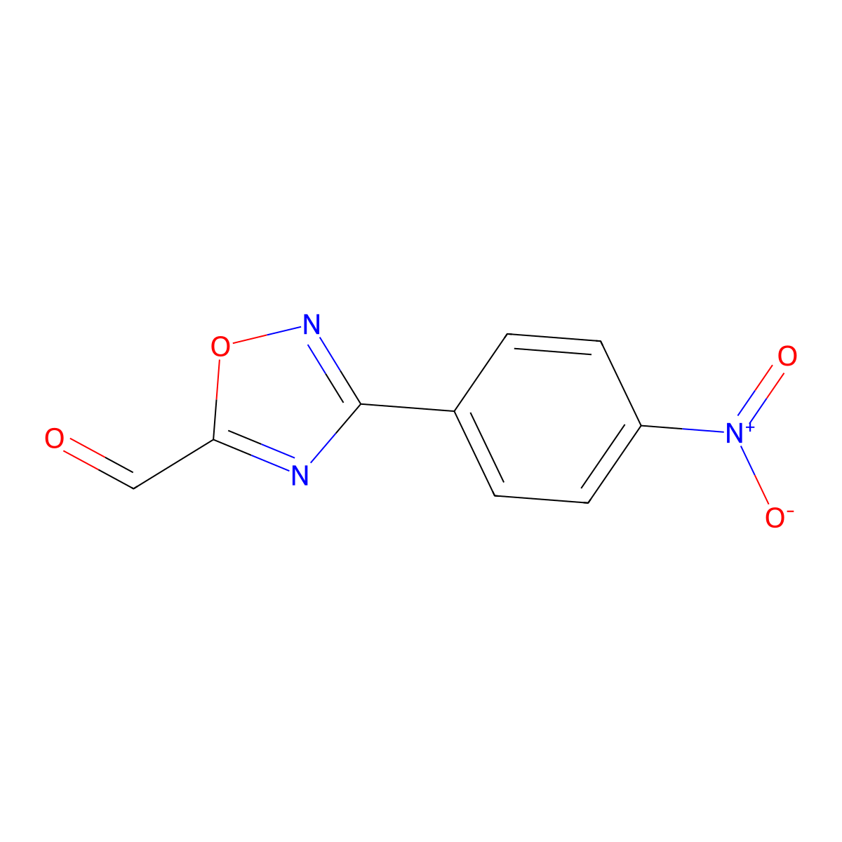 3-(4-Nitrophenyl)-1,2,4-oxadiazole-5-carboxaldehyde molecular structure, CAS 73217-78-4