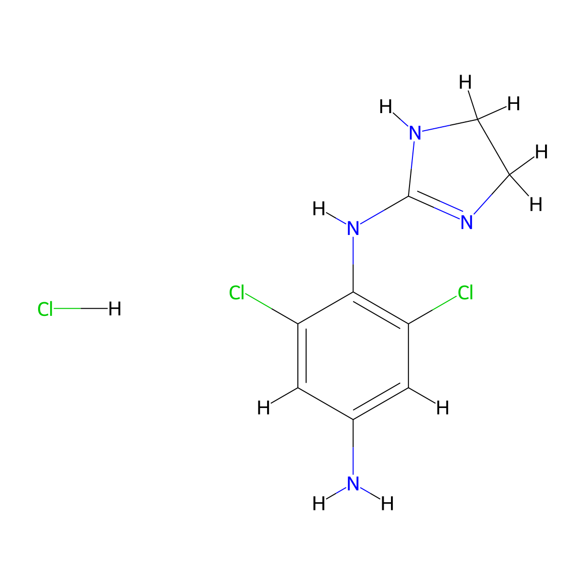 Apraclonidine Hydrochloride molecular structure, CAS 73218-79-8