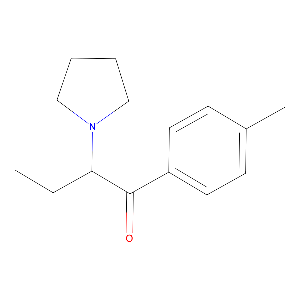 4'-Methyl-alpha-pyrrolidinobutyrophenone molecular structure, CAS 732180-91-5