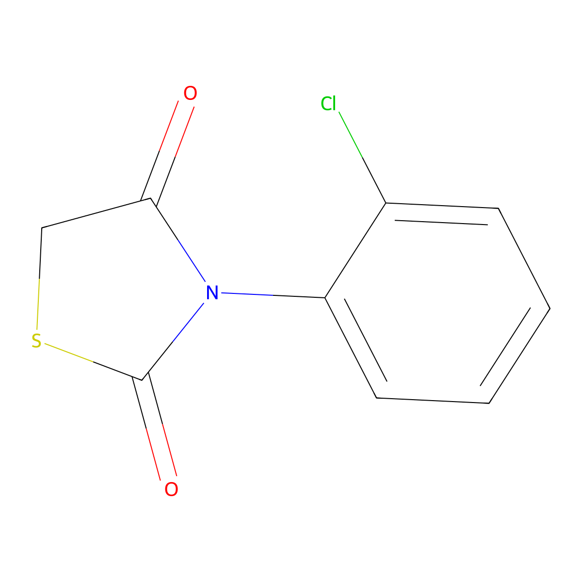 3-(2-Chlorophenyl)-1,3-thiazolidine-2,4-dione molecular structure, CAS 73219-83-7