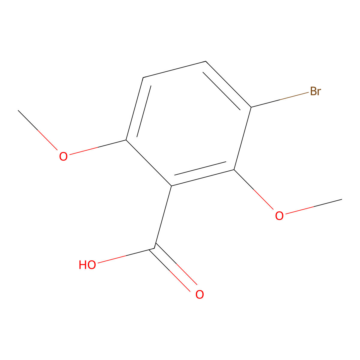 3-Bromo-2,6-dimethoxybenzoic acid molecular structure, CAS 73219-89-3