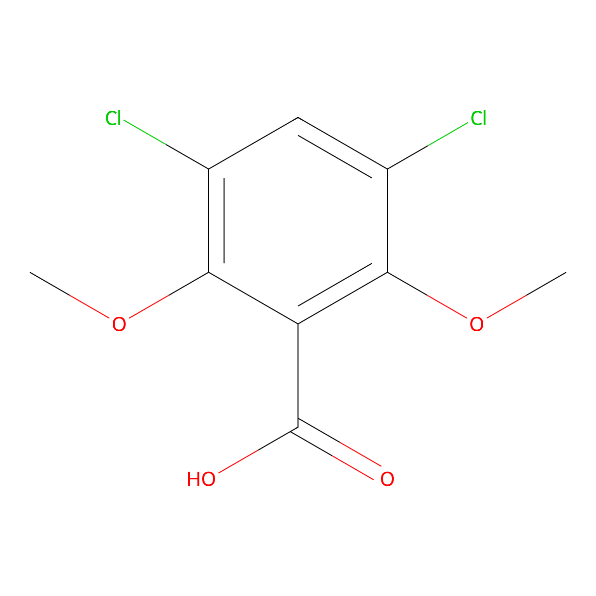 3,5-Dichloro-2,6-dimethoxybenzoic Acid molecular structure, CAS 73219-91-7