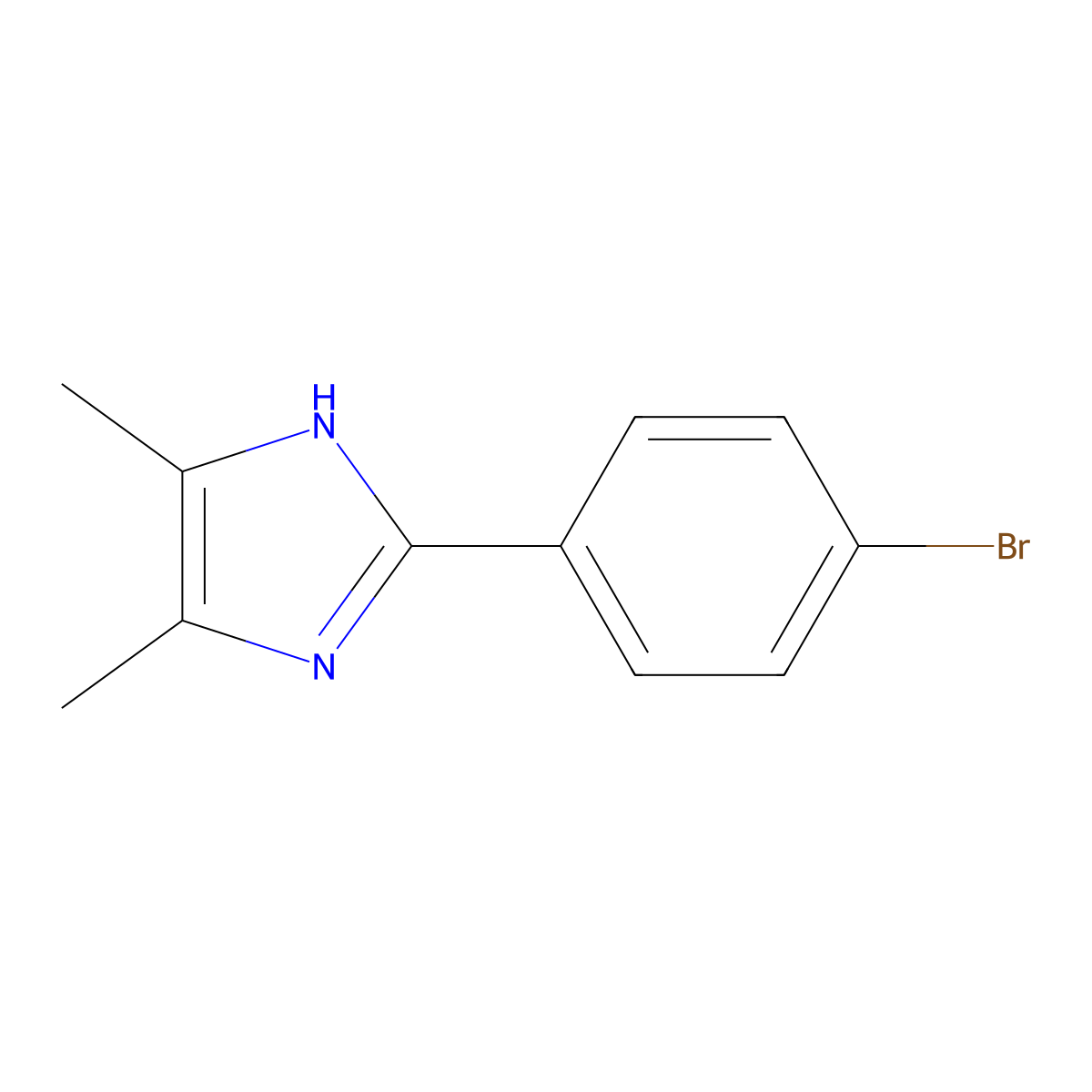 2-(4-bromophenyl)-4,5-dimethyl-1H-imidazole molecular structure, CAS 732192-01-7