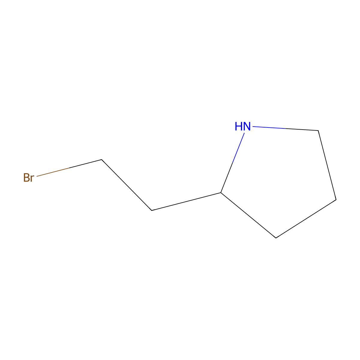 2-(2-Bromoethyl)pyrrolidine molecular structure, CAS 732199-94-9