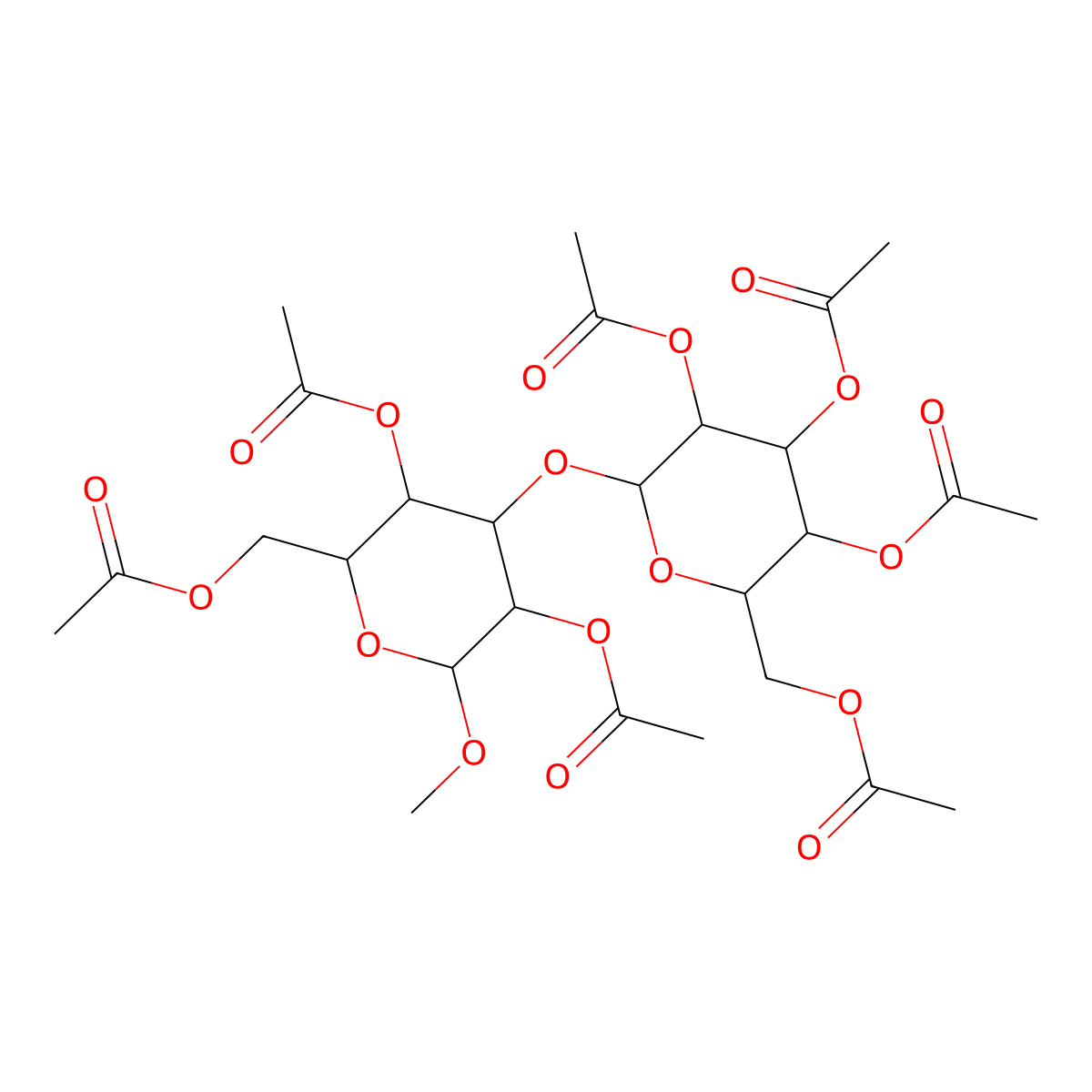 Methyla-D-laminarabiosideheptaacetate molecular structure, CAS 7322-42-1