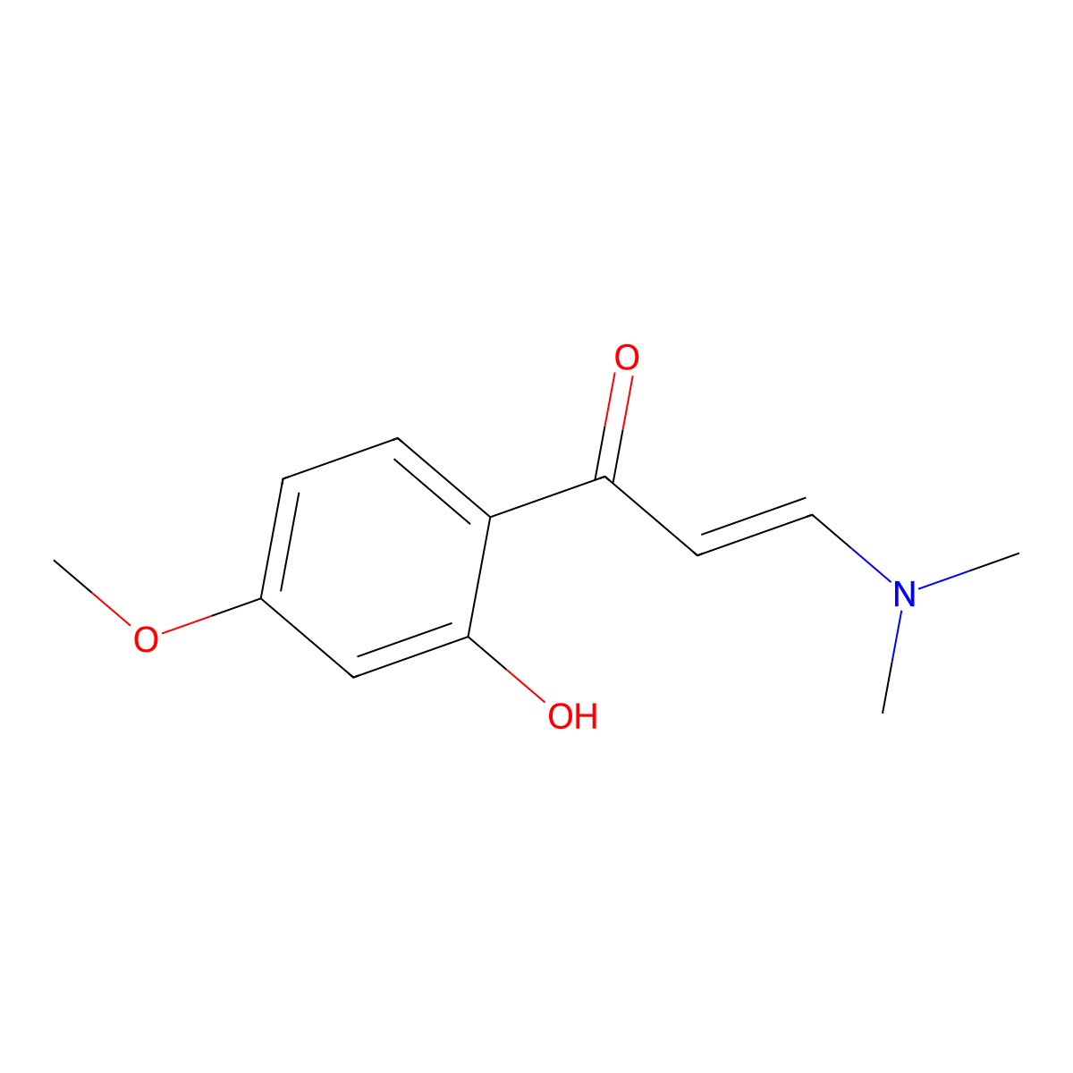 3-(Dimethylamino)-1-(2-hydroxy-4-methoxyphenyl)prop-2-en-1-one molecular structure, CAS 73220-33-4