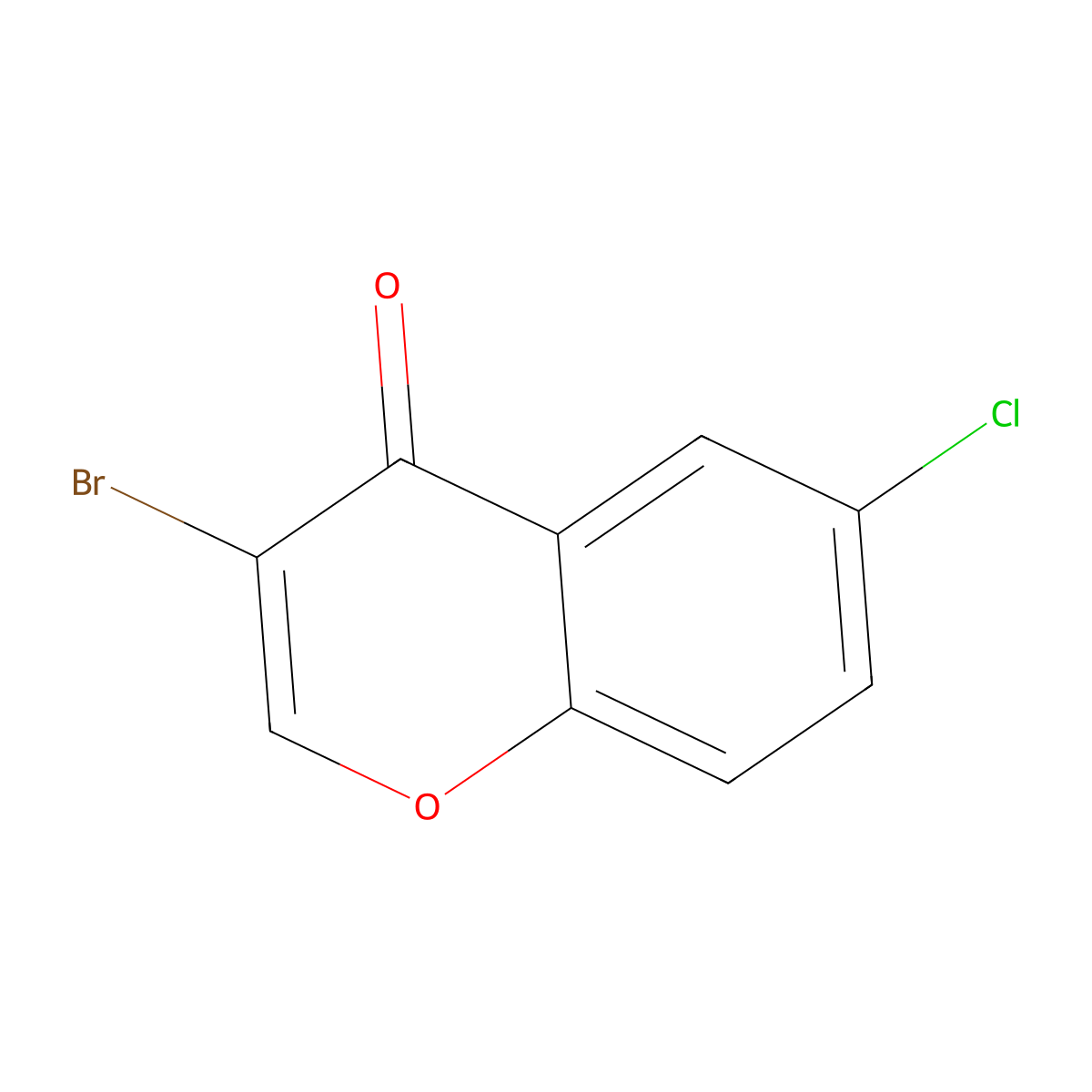 3-Bromo-6-chlorochromone molecular structure, CAS 73220-38-9