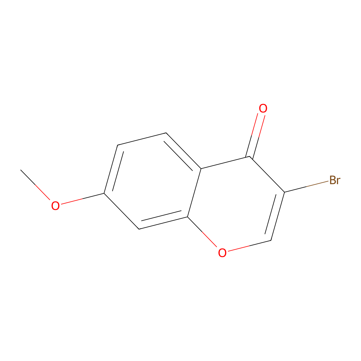 3-Bromo-7-methoxy-4H-1-benzopyran-4-one molecular structure, CAS 73220-41-4