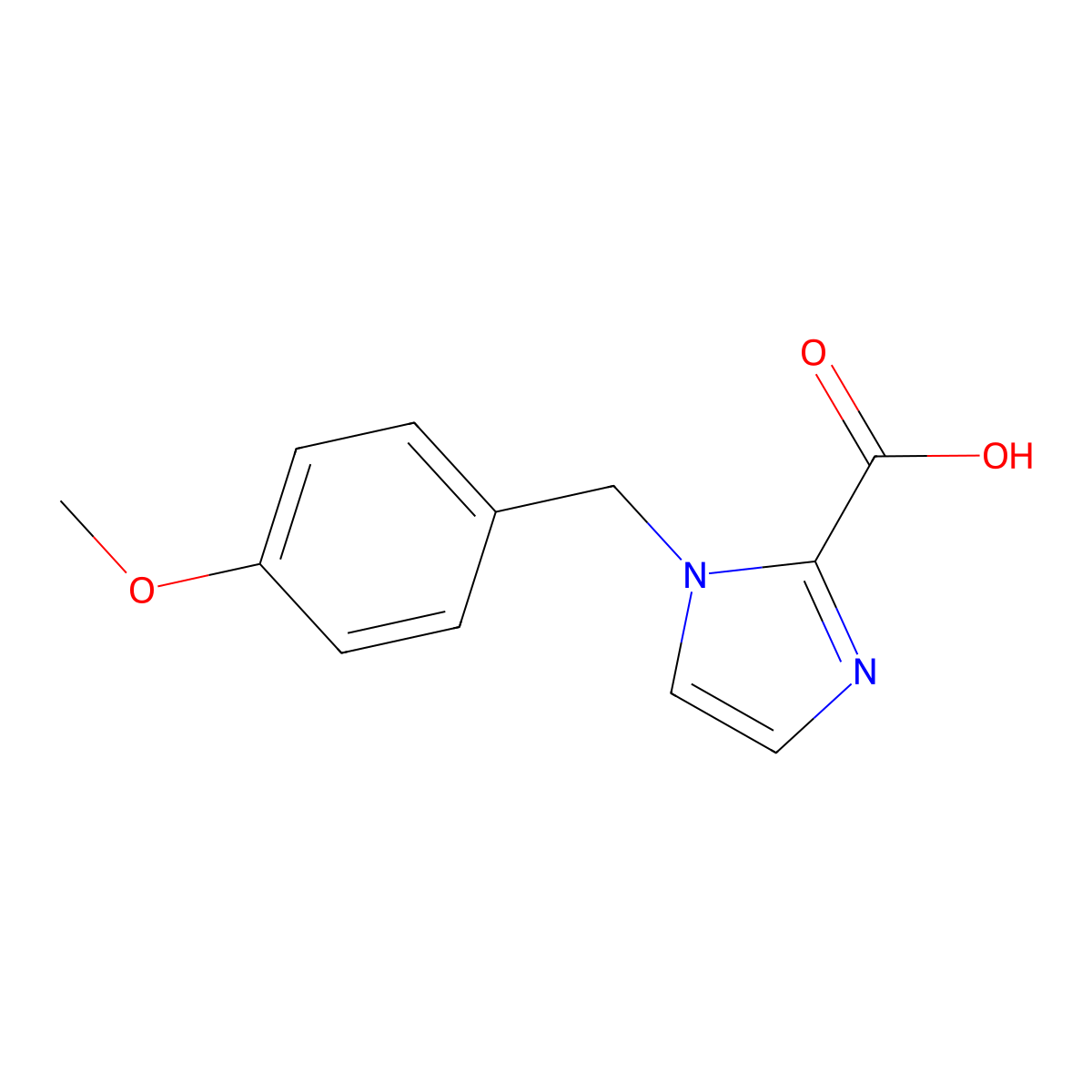 1-[(4-Methoxyphenyl)methyl]-1H-imidazole-2-carboxylic acid molecular structure, CAS 732206-58-5