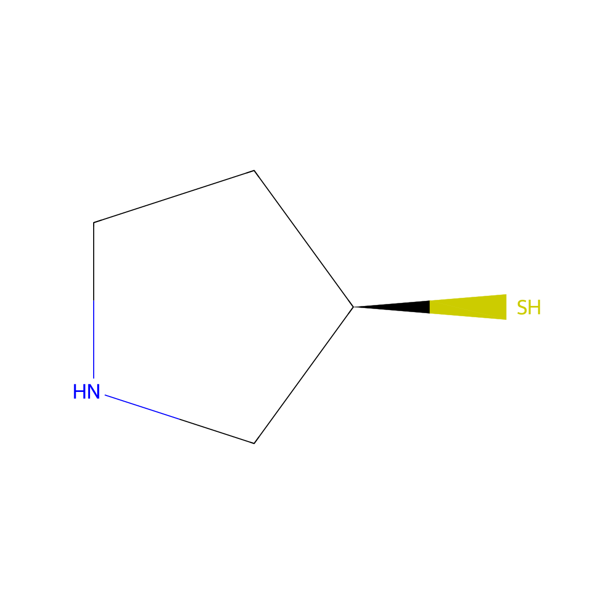 (3R)-pyrrolidine-3-thiol molecular structure, CAS 732208-80-9