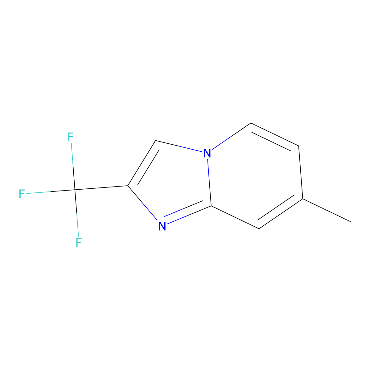 7-Methyl-2-(trifluoromethyl)imidazo[1,2-a]pyridine molecular structure, CAS 73221-15-5