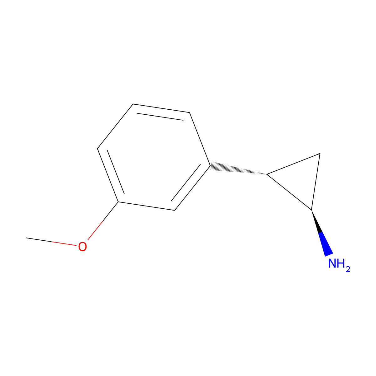 (1R,2S)-2-(3-Methoxyphenyl)cyclopropanamine molecular structure, CAS 732211-88-0