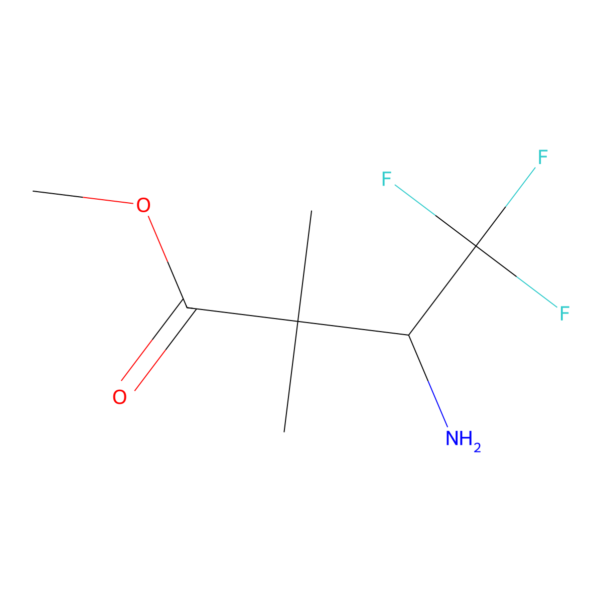 Methyl 3-amino-4,4,4-trifluoro-2,2-dimethylbutanoate molecular structure, CAS 732221-54-4