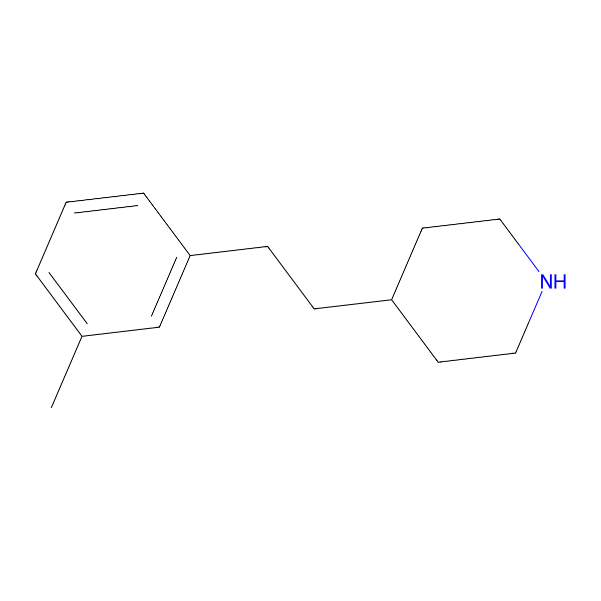4-[2-(3-Methylphenyl)ethyl]piperidine molecular structure, CAS 732221-92-0