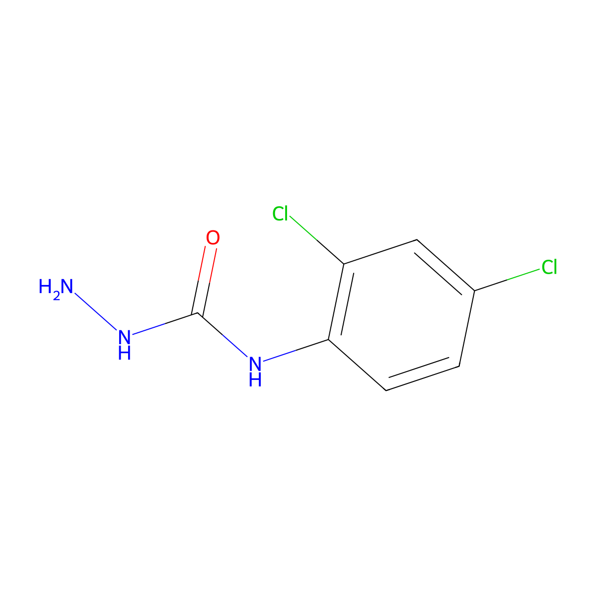 N-(2,4-dichlorophenyl)hydrazinecarboxamide molecular structure, CAS 732223-04-0