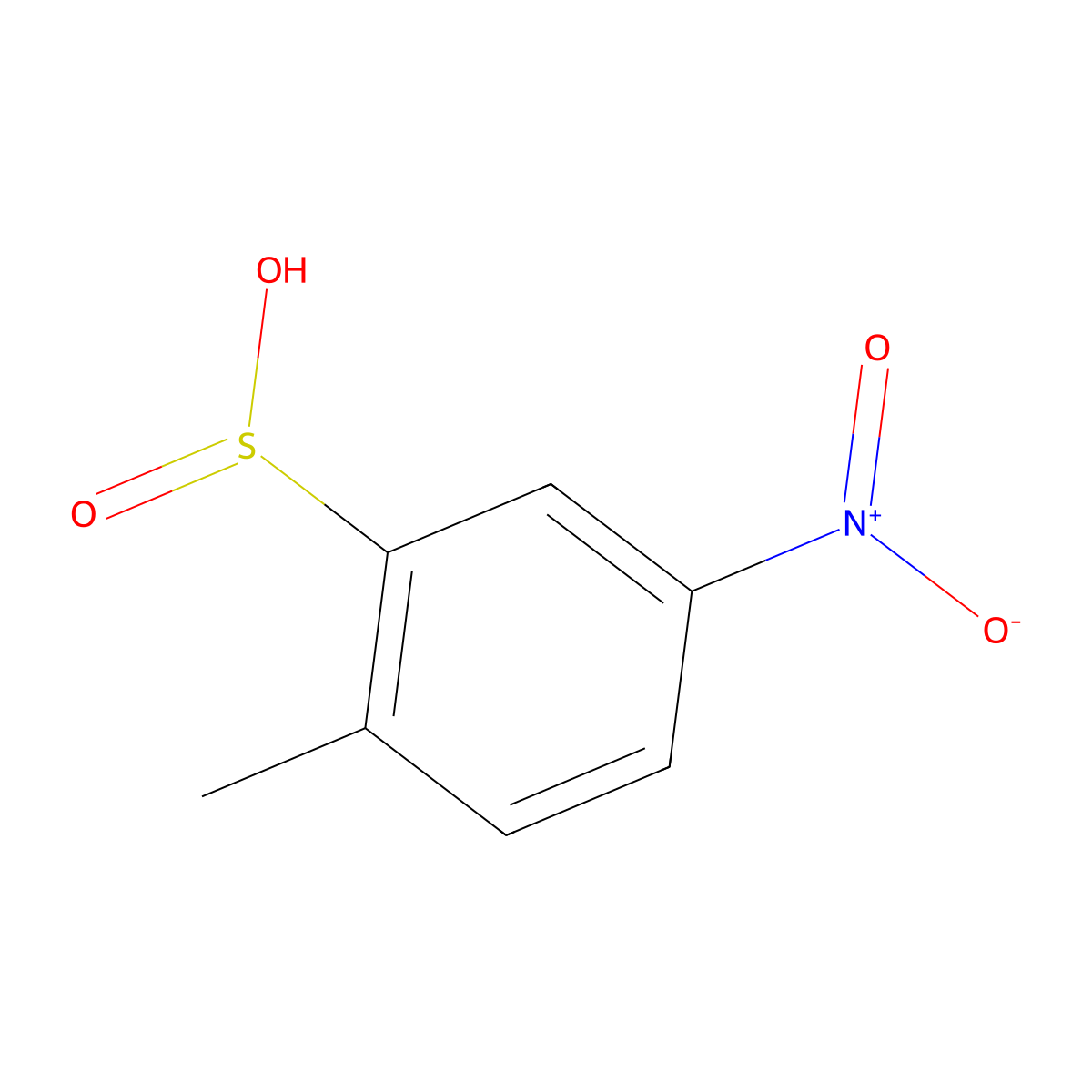2-Methyl-5-nitrobenzenesulfinic acid molecular structure, CAS 732223-56-2
