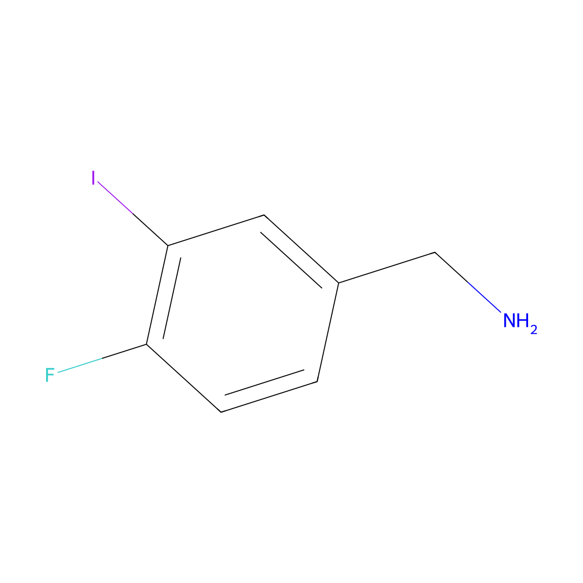4-Fluoro-3-iodobenzylamine molecular structure, CAS 732224-35-0